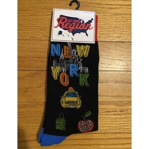Rep Your Region New York Crew Socks New Size 8-12 Big Apple NWT